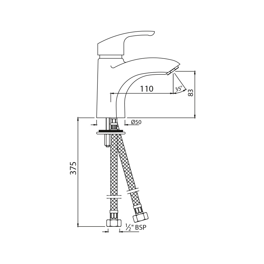 Смеситель для раковины Jaquar Eko EKO-CHR-33023B Смеситель для раковины Jaquar Eko EKO-CHR-33023B