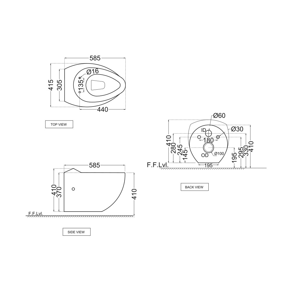 Подвесной унитаз Jaquar FSS-WHT-29951 Подвесной унитаз Jaquar FSS-WHT-29951