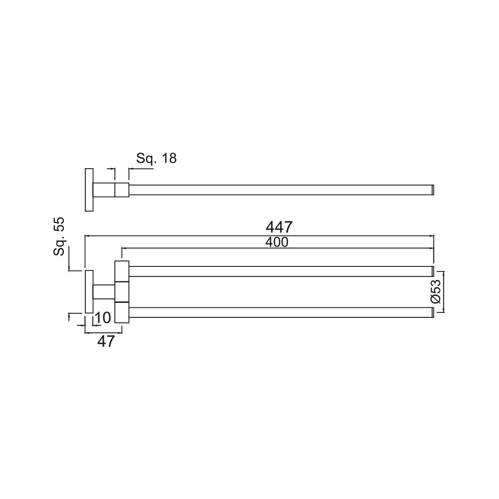 Вешалка для полотенец Jaquar AKP-CHR-35715P Вешалка для полотенец Jaquar AKP-CHR-35715P