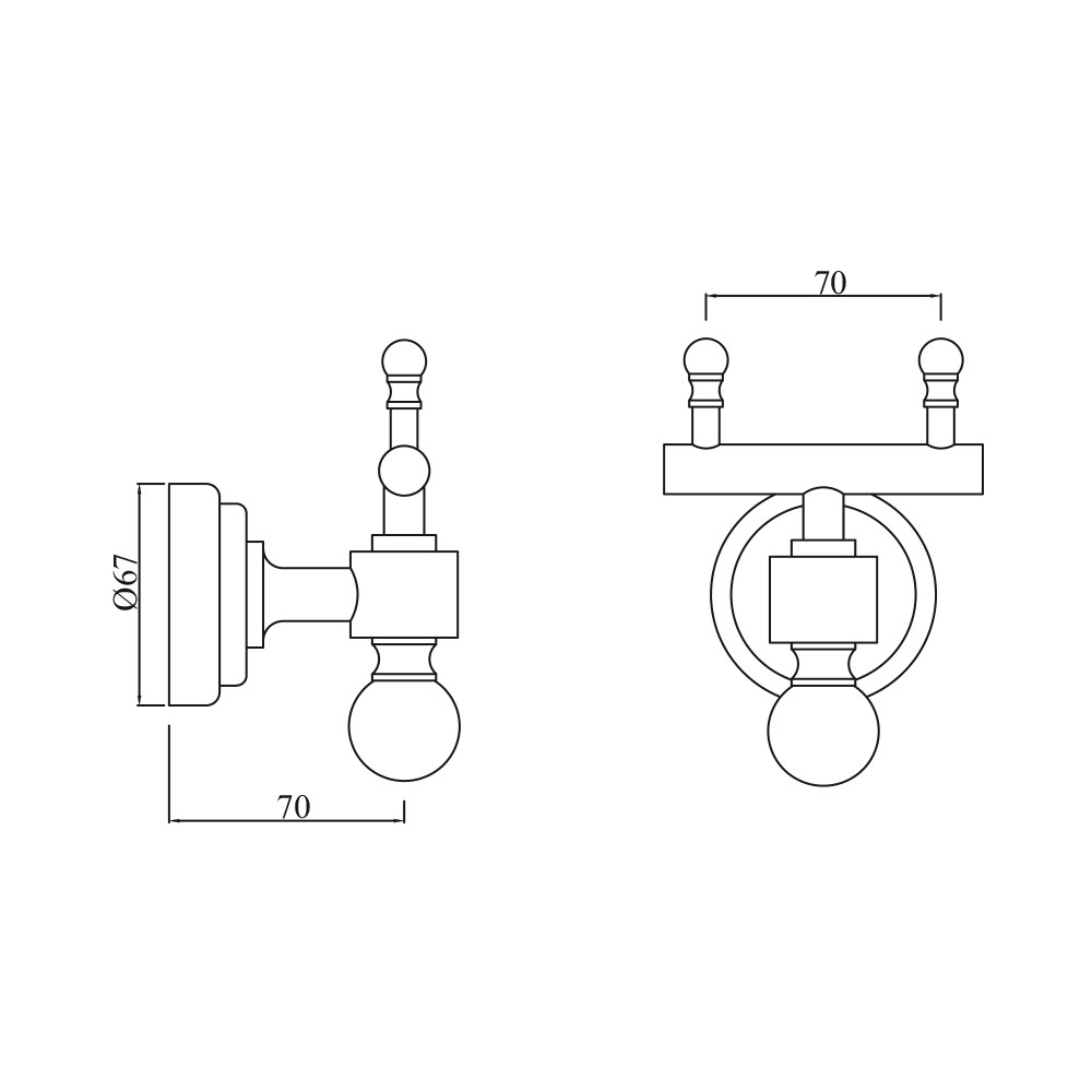 Крючок Jaquar AQN-CHR-7761 Крючок Jaquar AQN-CHR-7761